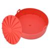Fryer Silicone Pot Basket Liner Replacement for More Than 7.5in Fryer Accessories Red