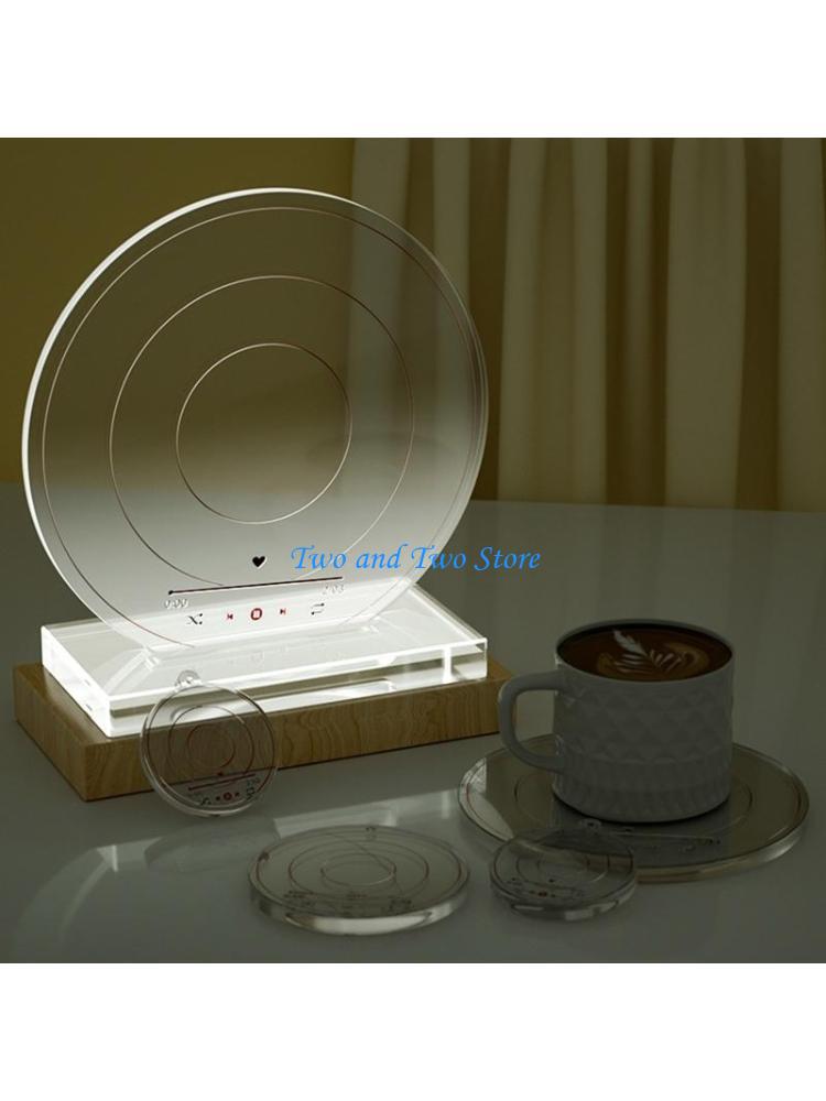 HX6F Round Media Player Mold Silicone Resin Molds DIY Keychain Jewelry Making CN