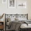 VidaXL Black Metal Headboard 135 Cm 376160