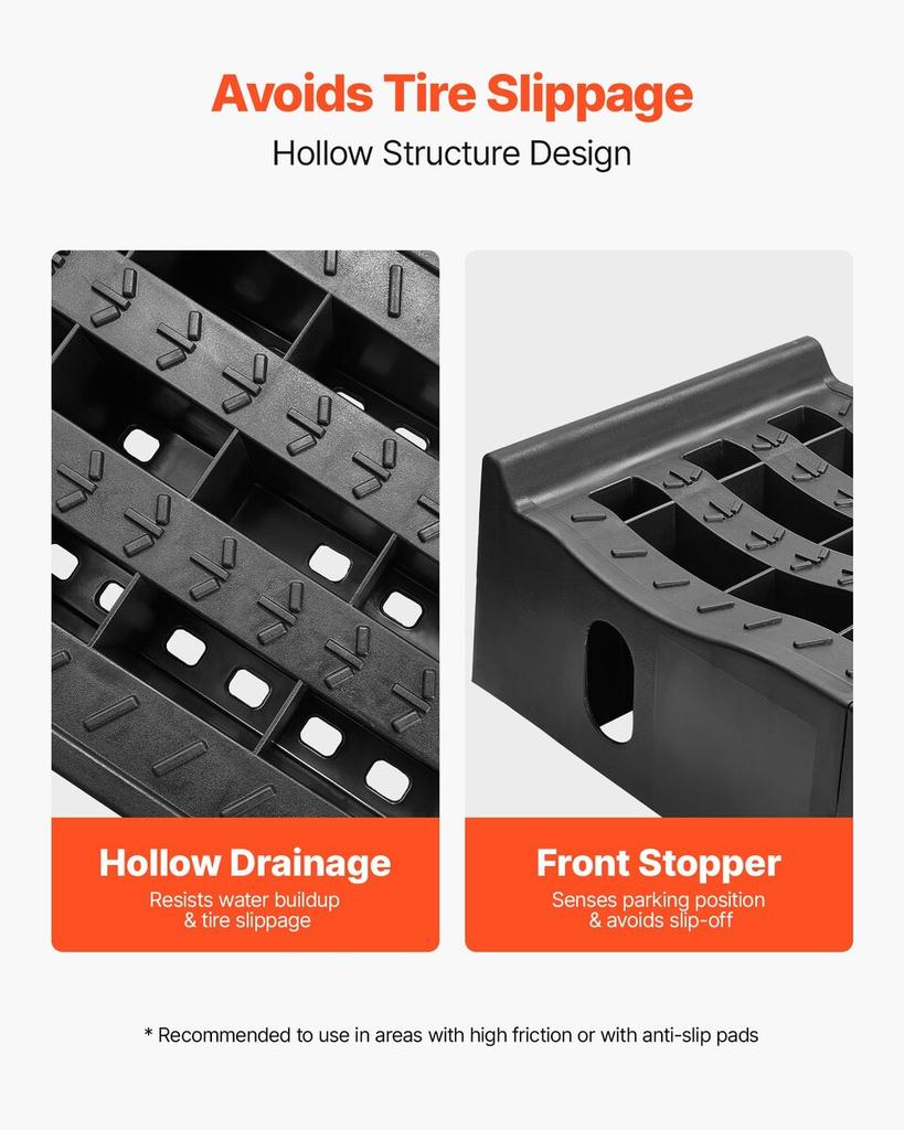 Car Ramps, 2 PCS 5897 kg GVW Capacity, 160 mm Lift Height, Portable High Profile Car Service Ramps for Home Garage Maintenance and Oil Changes, Heavy