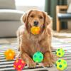 LED Light-up Football Dog Toy Bite Resistant Squeaky Spiky Bouncy Ball Interactive
