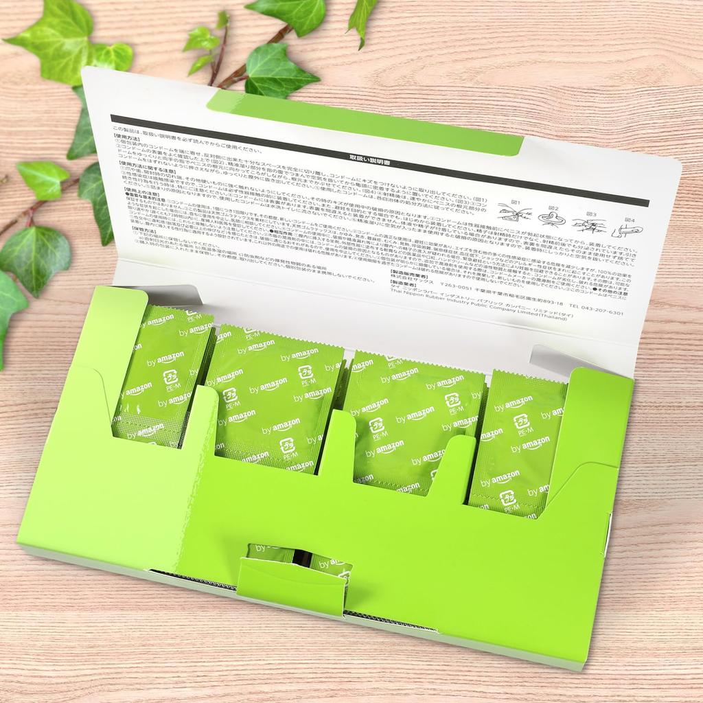 by amazon Natural rubber latex condom natural fit type M size 56 pieces 0.03mm