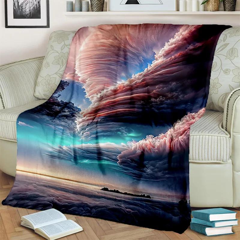 Dream Natural Tornado Cloud Twister Blanket,Soft Throw Blanket for Home Bedroom Bed Sofa Picnic Travel Office Cover Blanket Kids