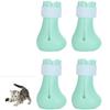 4pcs AntiScratch Cat Foot Covers   Silicone Pet AntiOff Claw Shoes Boots Cover(Mint Green )