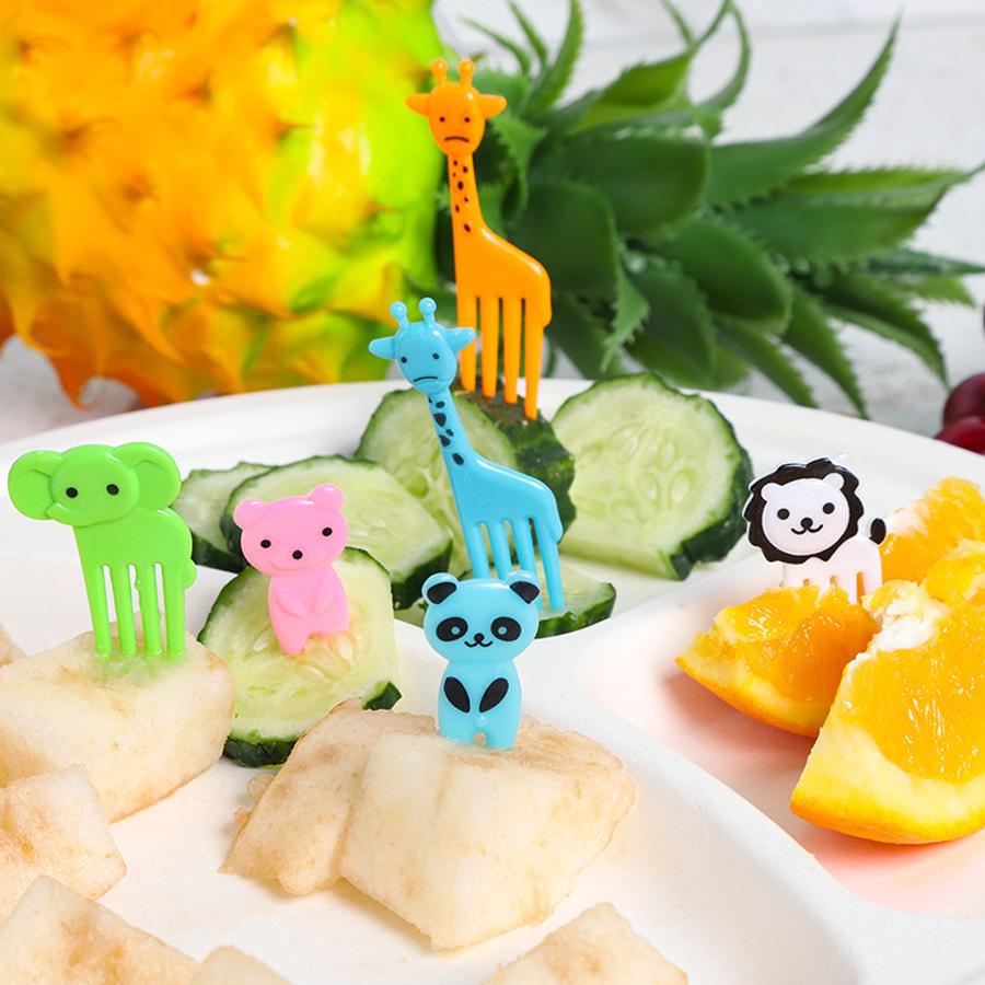 10Pcs Animal Food Picks Mini Forks, Cute Fruit Fork Bento Box Bento Accessories for Lunch Box Decoration