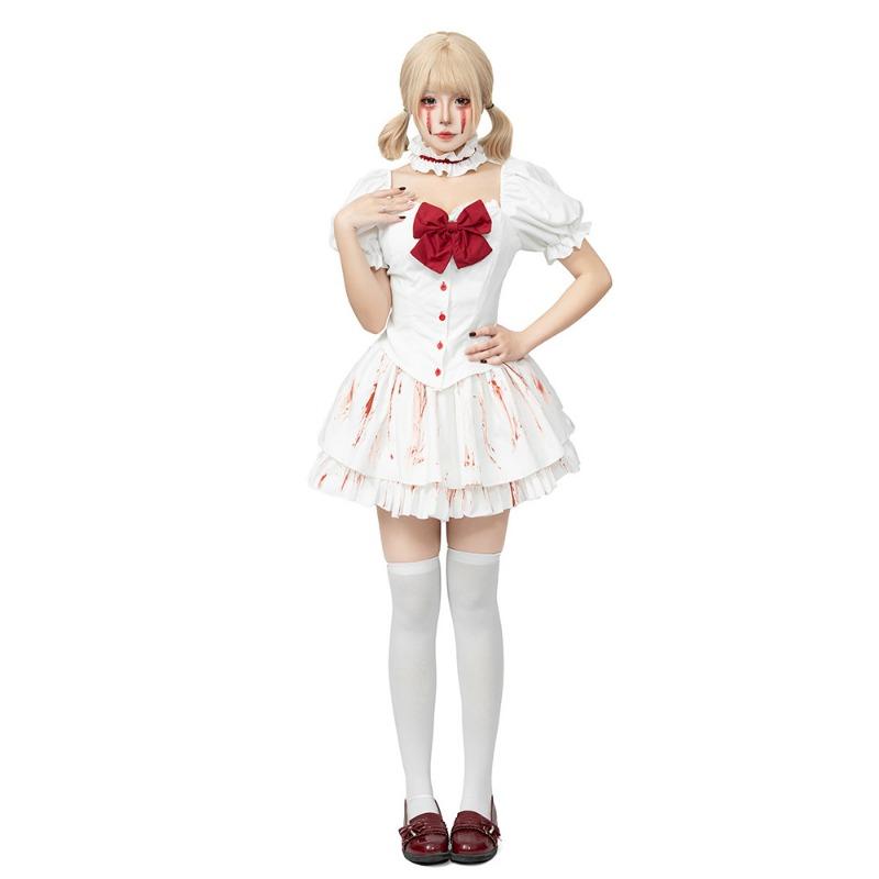 New Halloween Models, Gothic Bloody Doll Stage Performance Costumes, Maid Costumes