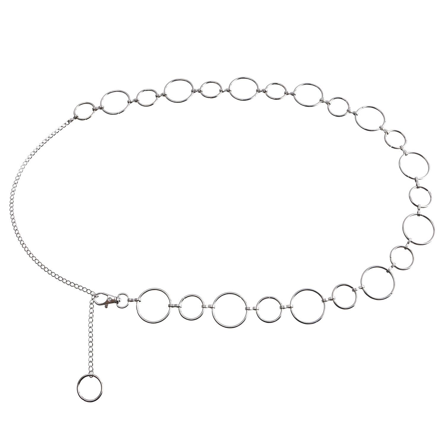 

European and American sexy babes geometric hollow love ring splicing waist chain beach sweet cool body chain female
