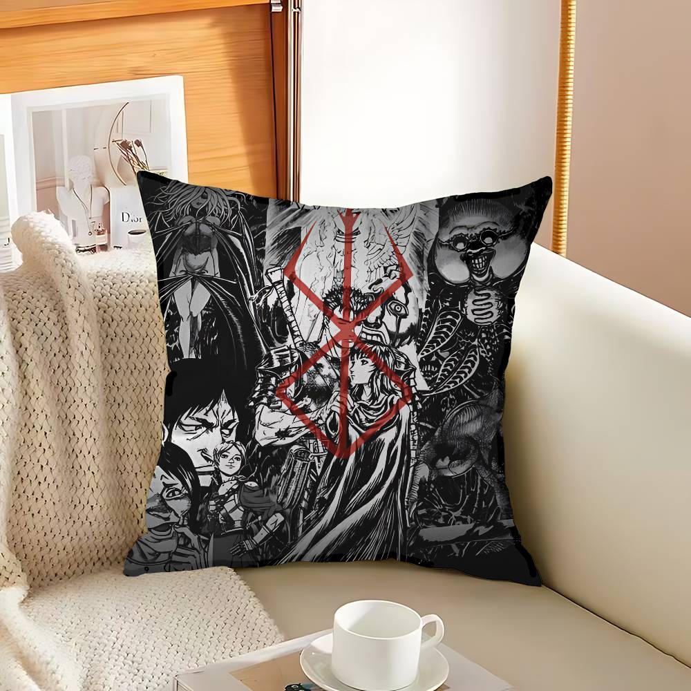Anime BerserkS Pillow Cushion Cover Pillowcase Living Room Sofa Home Decor Customized