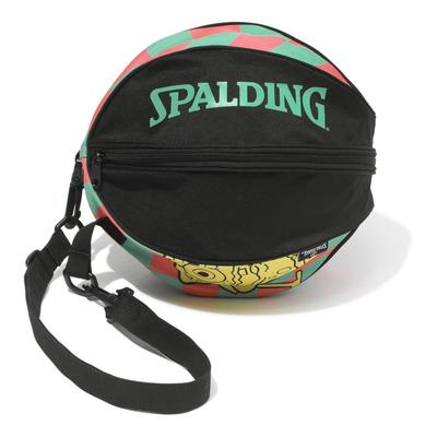 SPALDING SpongeBob SquarePants Checkered Flag Ball Bag, Pink X Mint Green, 27cm Diameter, 49-001SBC