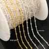 14K Gold Filled Bean, Spacer, Cross, Bead, and Firefly Chain for DIY Jewelry.