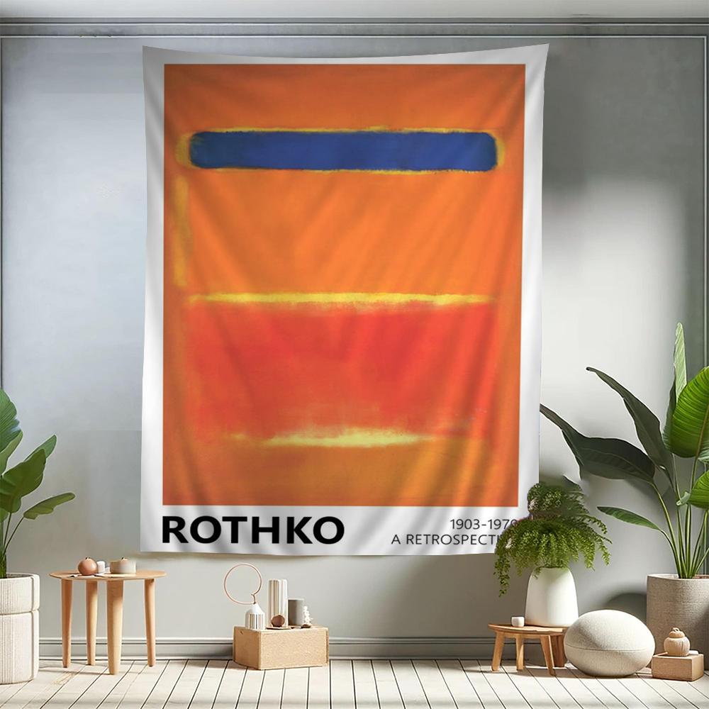 Mark Rothko Abstract Cartoon Tapestry Art Science Fiction Room Home Decor Wall Hanging Sheets 100X70CM