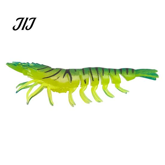 Flexible Fishing Baits 9.5cm/4.8g TPE Soft Bionic Shrimp Bait, Realistic Glitter Lure, Simulation Lifelike Swimming Prawn Swim Bait for Freshwater