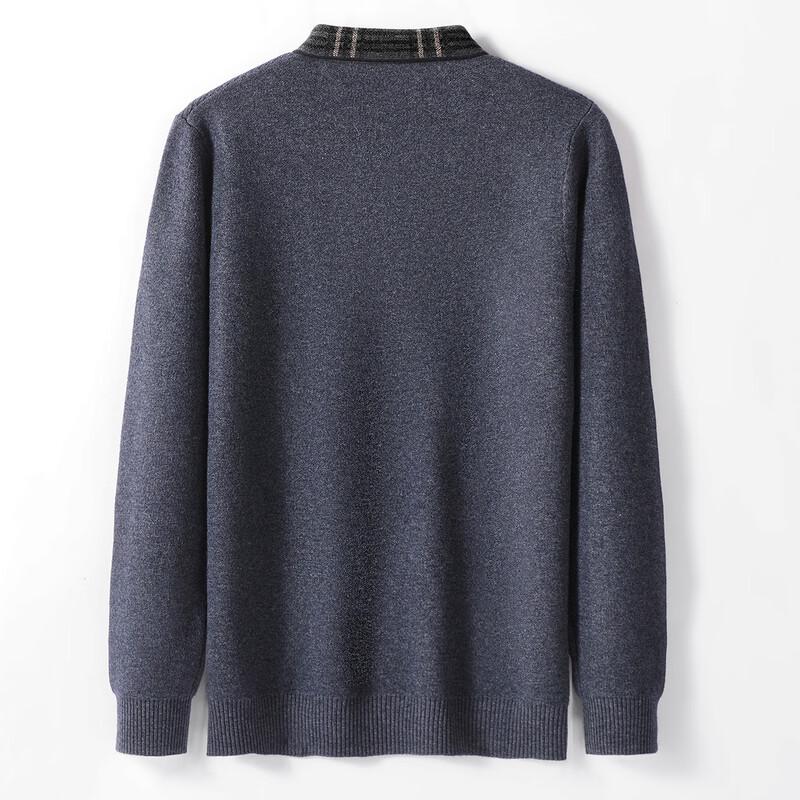 Jinjuan Men's 100% Pure Wool Half-High Collar Knit Sweater