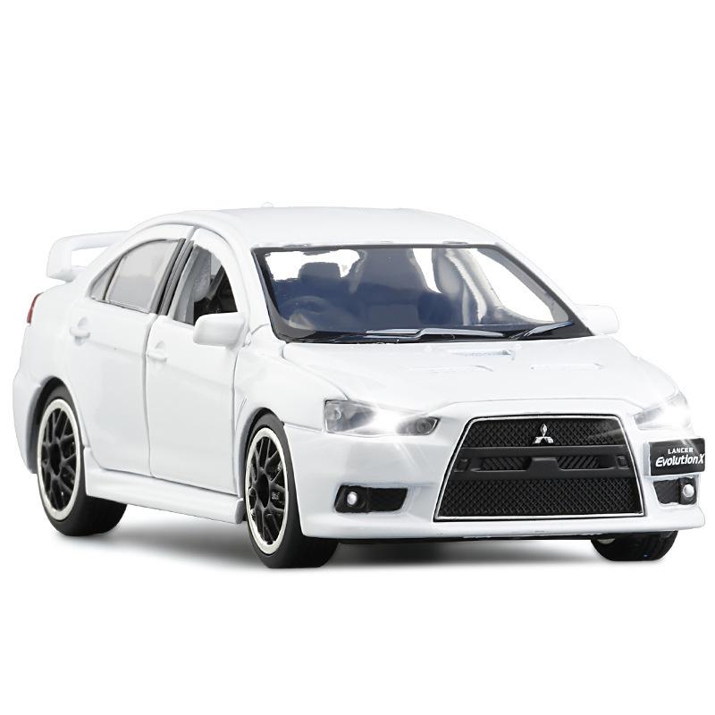 1:32 Mitsubishis JDM Lancer Evo X Open Door With Sound and Light Alloy Toy Car Model Ornaments For Children Gifts