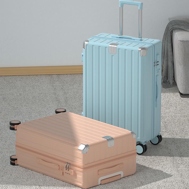 2025 Large Capacity Leather Suitcase with Universal Wheels and Combination Lock