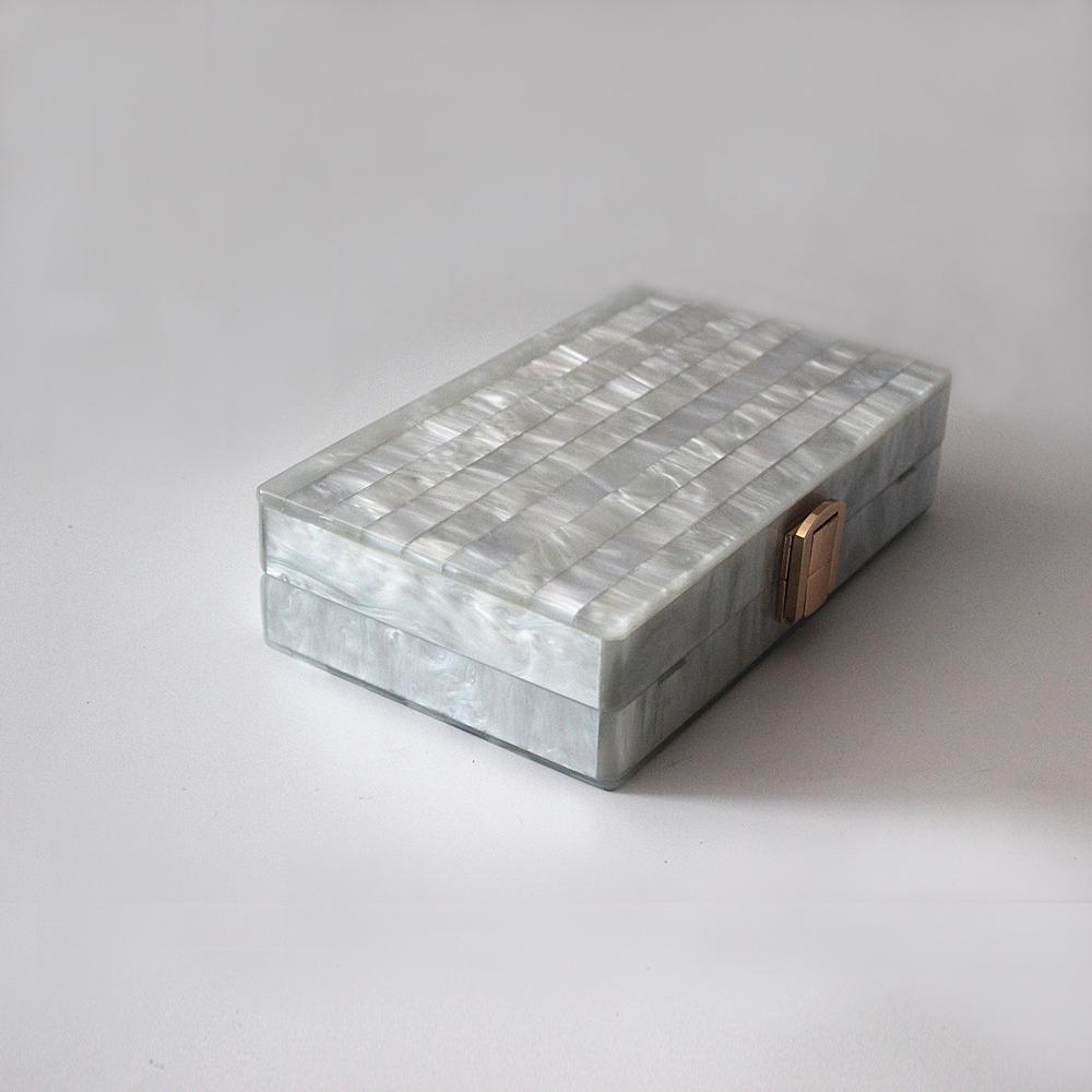 Neues Modeaccessoire, Party, Abschlussball, Damen-Abendtasche, Marmor, elegante, trendige Acryl-Handtasche, Nacht-Dinner-Handtasche, lässige gestreifte Clutch-Geldbörse