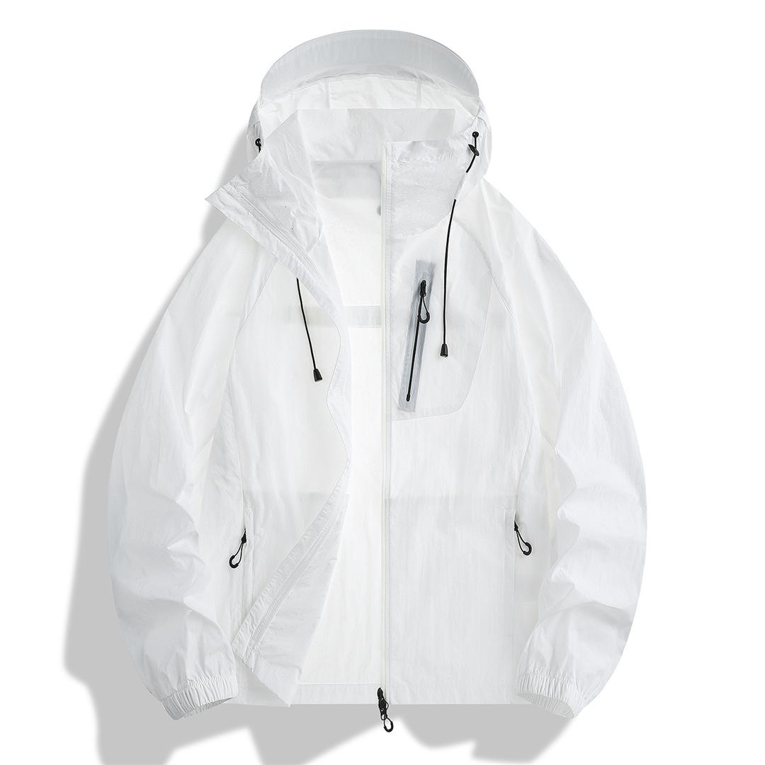 Unisex UPF 50 Lightweight Ice Silk Sun Protection Jacket with Hood S