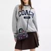 Coach Rowan 17 Brand Logo Cherry Print Leather Cylinder Bag Women Shoulder Bag Blue CY741-IMDEI
