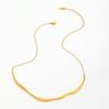 Fenny 18K PVD Plated Non Tarnish Fashion Designer Irregular Tube Pendant Choker Chain Necklace Stainless Steel Jewelry