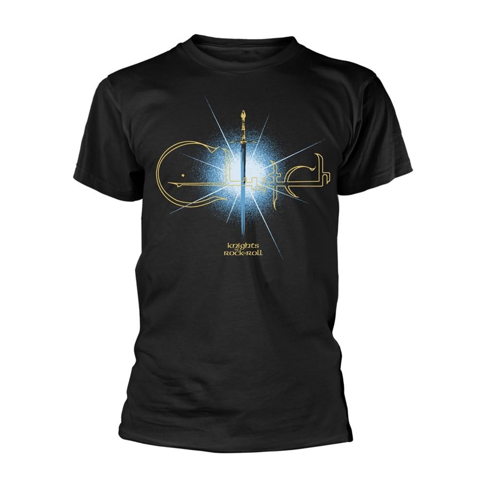 CLUTCH - KNIGHTS OF ROCK N ROLL BLACK T-Shirt Small XXL