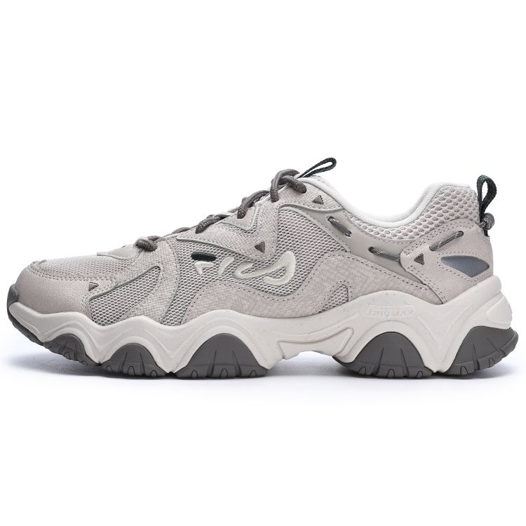 Fila Cat Paw Fabric Synthetic Leather 4.0 Sports Round Toe Lace-Up Low-Top Casual Shoes Men Casual Shoes Gray F12M322107FGM