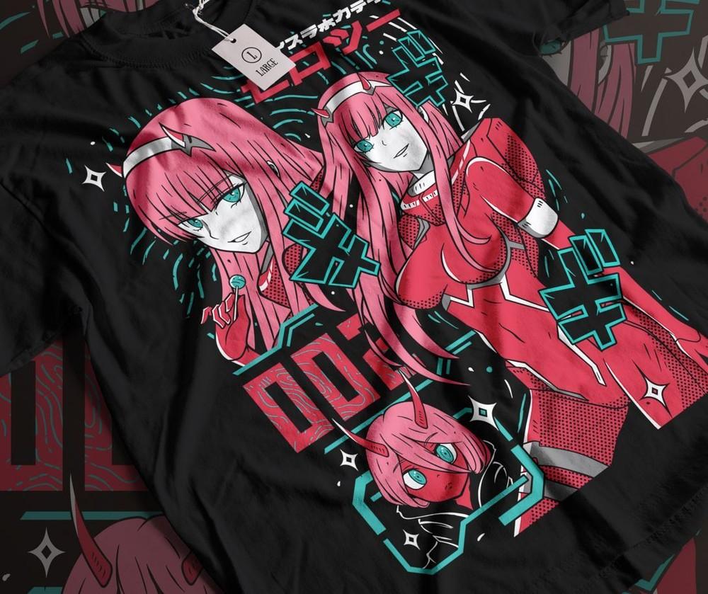

Zero Two Unisex T-Shirt,Anime Aesthetic Anime,Gift,Kaw ai Vaporwave,Zero Two L