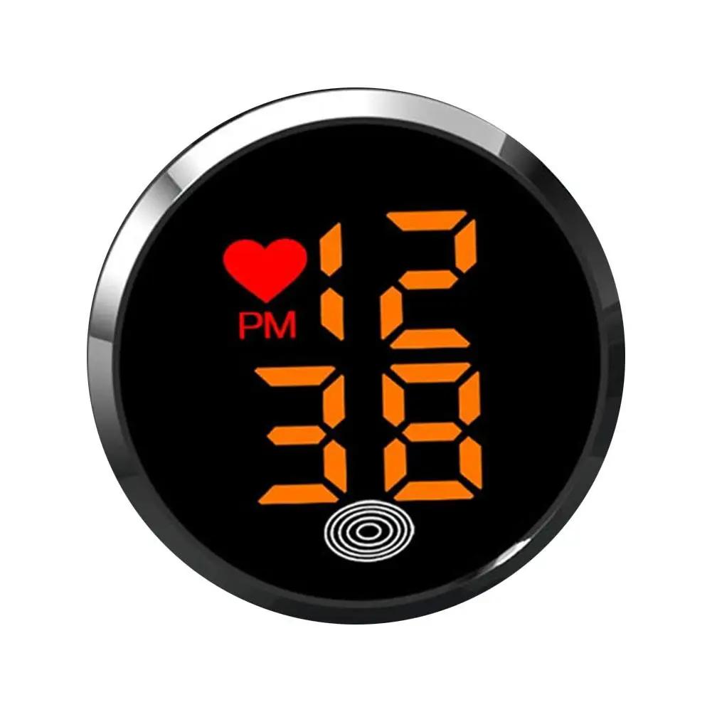 Car Electronic Clock Adhesive Digital Clock for Car Dashboard Air Vent, Small LED Time Display for Automotive Truck Bike A5D3