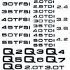 BMU2 ABS Numere Litere Q2 Q3 Q4 Q5 Q6 Q7 Q8 30 35 40 45 50 55 TDI TFSI 2.0T Emblema Pentru Aripă Mașină Portbagaj Logo Spate Autocolant