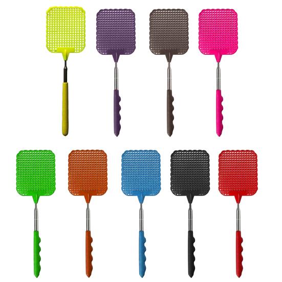 Extendable Fly Swatter Stainless Steel Telescopic Handle Insect Swatter Portable Mosquito Control Swatter for Insects Indoor Outdoor Kitchen