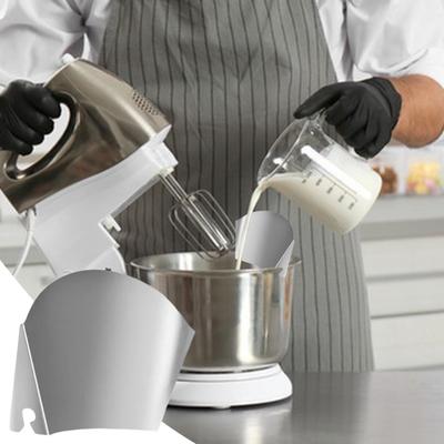 Yousheng Stainless Steel Pouring Shield for Stand Mixer Metal Mixer Pouring Cover Innovative Design Pour Shield Safety Mixer Splash Proof Kitchen Tool