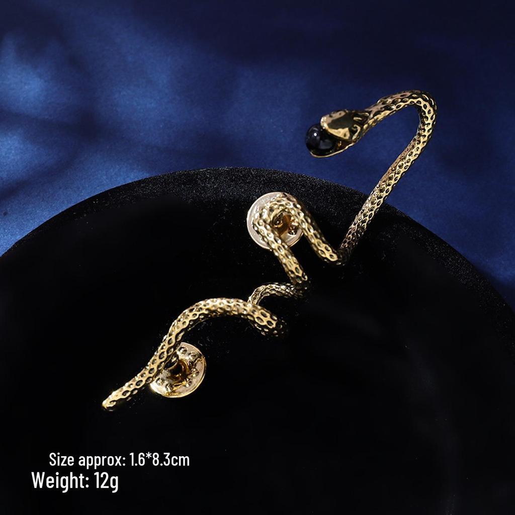 Halloween Retro Zodiac Snake Brooch - Enamel Pin Suit Accessory