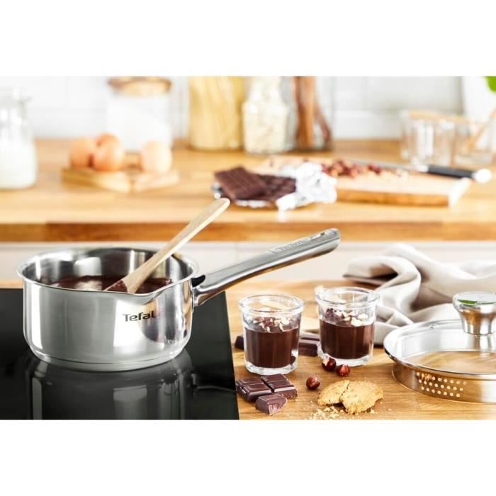 Casserole - Tefal - Duetto A7052265 - 16 cm - Acier inoxydable 18/10 - Couvercle filtrant