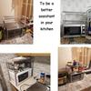 Detachable Stainless Steel Shelf for Kitchen Bathroom Bedroom, Household Microwave Oven Shelf Seasoning Storage Holder