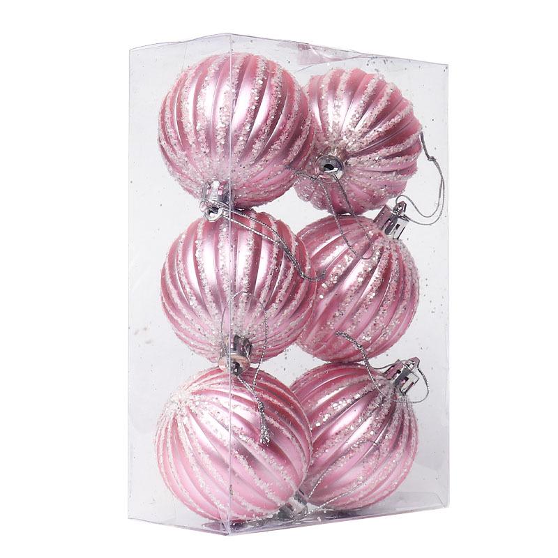 Hand-Painted 6cm Pumpkin Christmas Ball Ornament - Plastic, Colorful, In Stock
