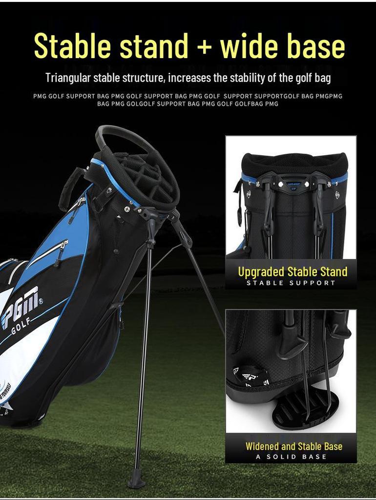PGM Unisex Golf Stand Bag with Double Shoulder Strap, Lightweight and Durable.