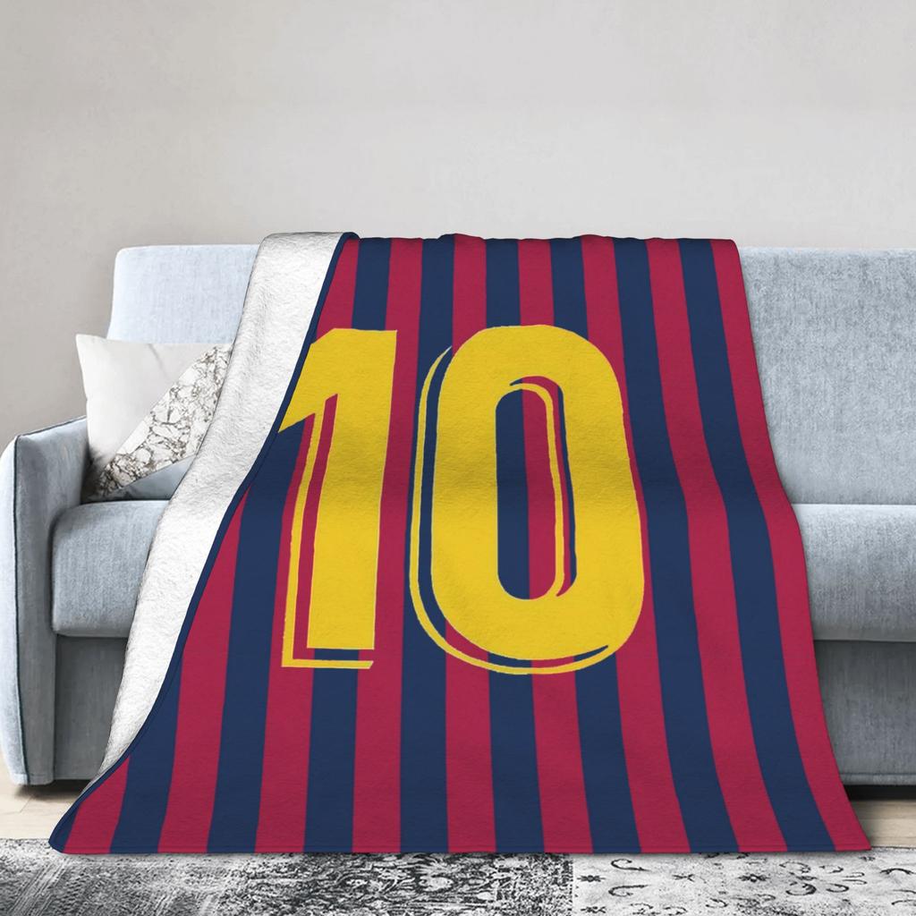 Argentina Number 10 Football Soccer Blanket Flannel Decoration Messied Portable Warm Throw Blanket for Home Couch Bedding Throws
