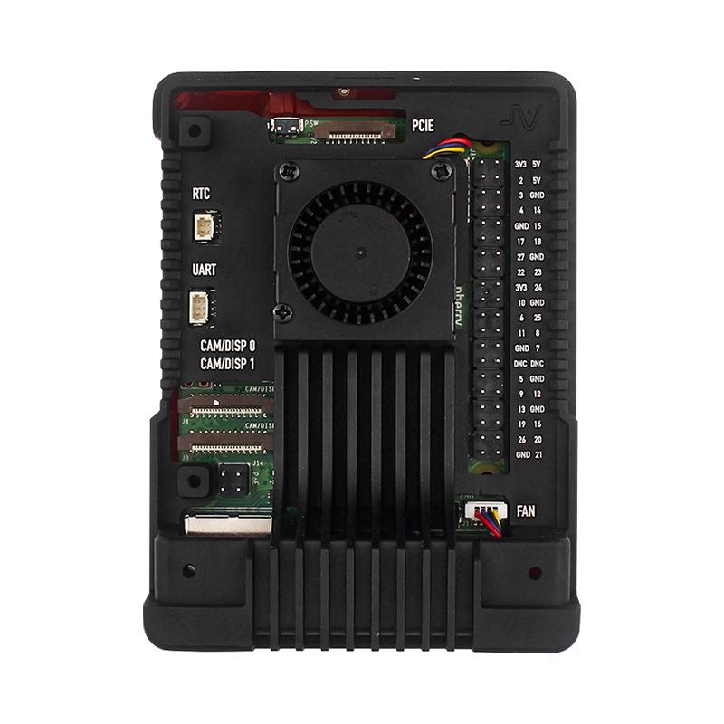 Raspberry Pi 5 Aluminum Alloy Case with Active Cooling Fan and PWM Speed Control