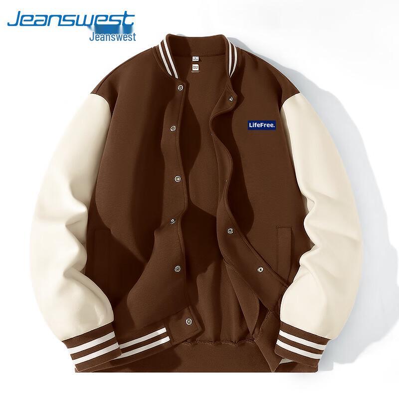

Jeanswest Men s 2025 American Style Letter Print Baseball Jacket 2XL