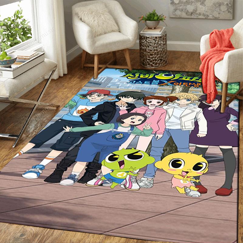 Fantasy Cartoon Characters Rug Floor Mat for Living Room or Bedroom Soft and Comfortable Carpet a Gift for Birthday and Holiday.