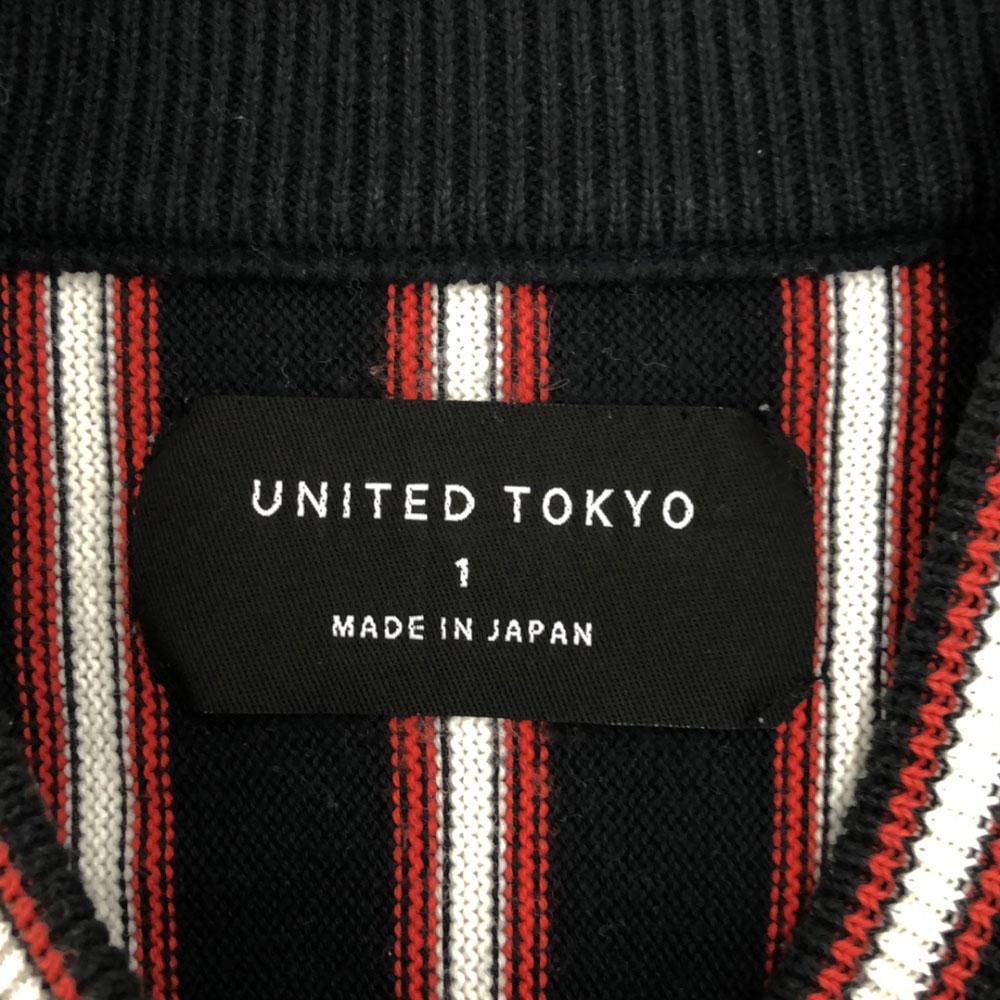 UNITED TOKYO made in Japan Striped Pattern Long sleeve Cotton knit sweater Men's Used