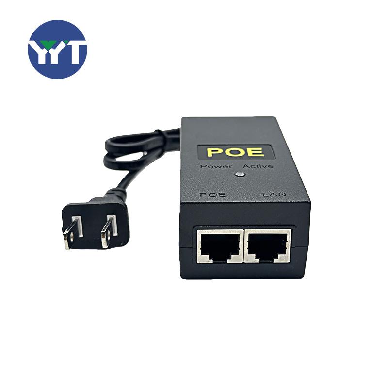 48V/0.5A & 24V/1A POE Power Adapter with Ethernet Cable for Wireless AP Bridge & Gigabit Surveillance Camera.