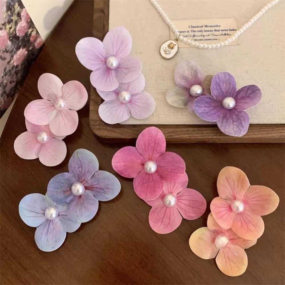 Simulation Butterfly Orchid Flower Hair Clip Orchid Flower Duckbill Clip Bohemia Headwears  Girl