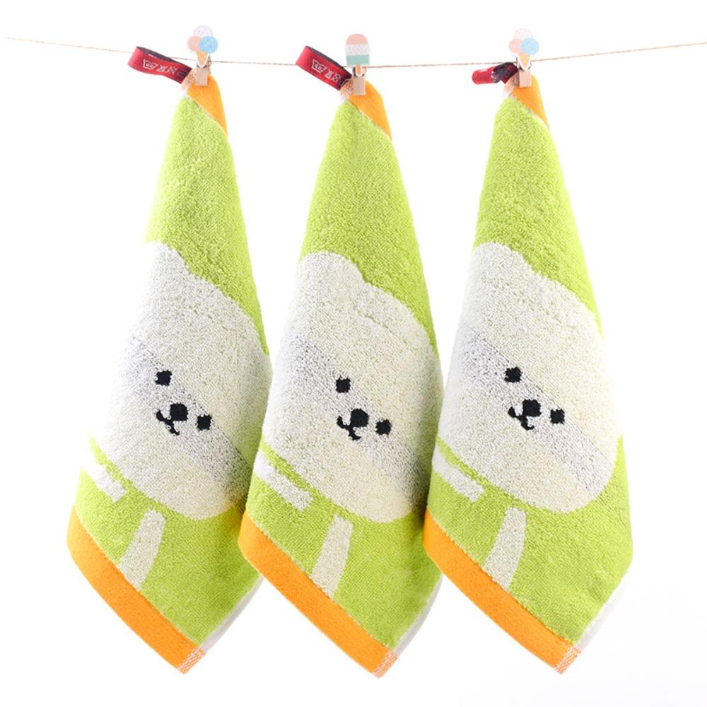 3Pcs Cute Bear Dishcloth Cotton Children's Handkerchief Halloween Bath Towel  Household