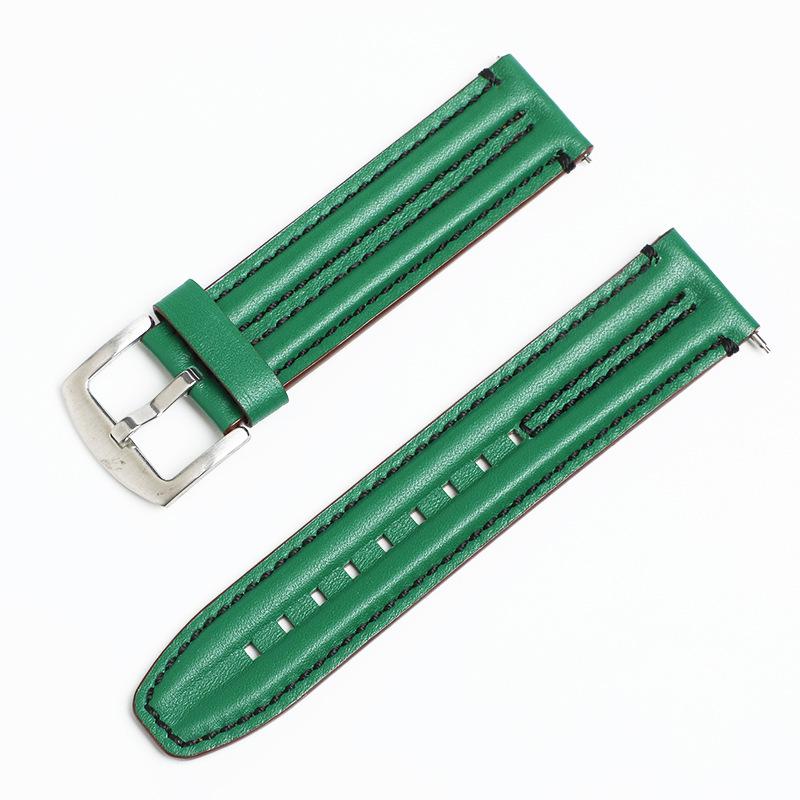 Calfskin Switch Ear Strap 20mm22mm Double Bone Three-dimensional Leather Watch Strap Personalized Accessories