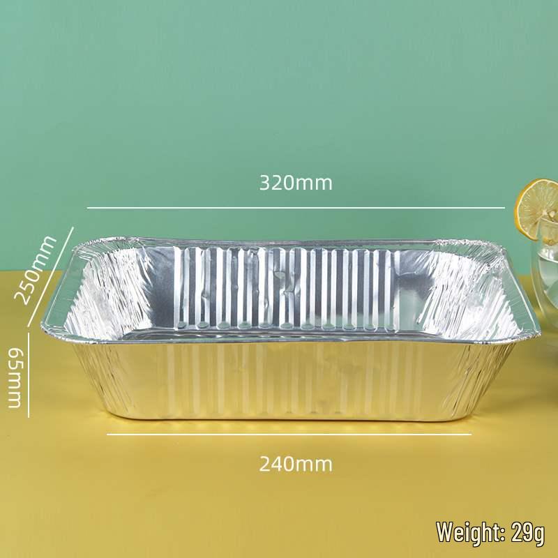 Aluminum Foil Square Baking & Grilling Bowl - Disposable Takeout Box
