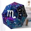 Twelve Constellations Folding Umbrella Fashion Auto-Open 8 Iron Ribs Plastic Handle Foldable Sunshade Perfect Christmas Gifts