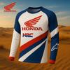 Honda 26 New Quick-Dry Men's Motorcycle Long Sleeve Breathable Riding T-Shirt Suitable for Off-Road Outdoor Riding