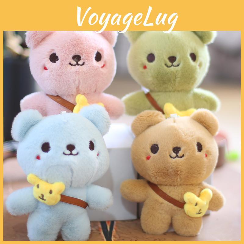 Cute Plush Bear Keychain Soft Stuffed Animal Adorable Bag Charm And Key Accessory