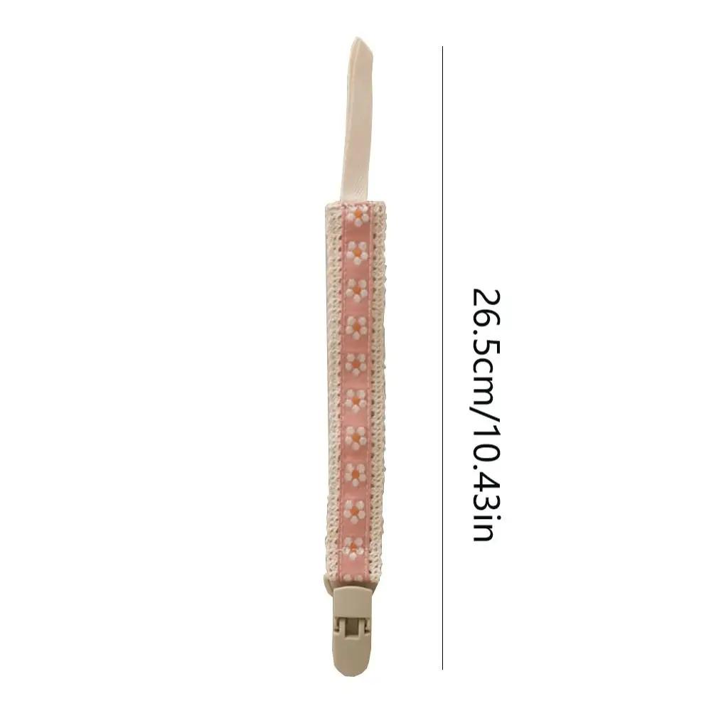 Ethnic Style Baby Cloth Pacifier Chain Embroidery Floral Adjustable Soother Holder Dummy Clips Teether Toys Straps