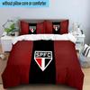 3PCS Sao Paulo Fc Crest Printed Bedding Set, Includes A Duvet Cover and Two Pillowcases for Bedroom, Suitable for All Seasons